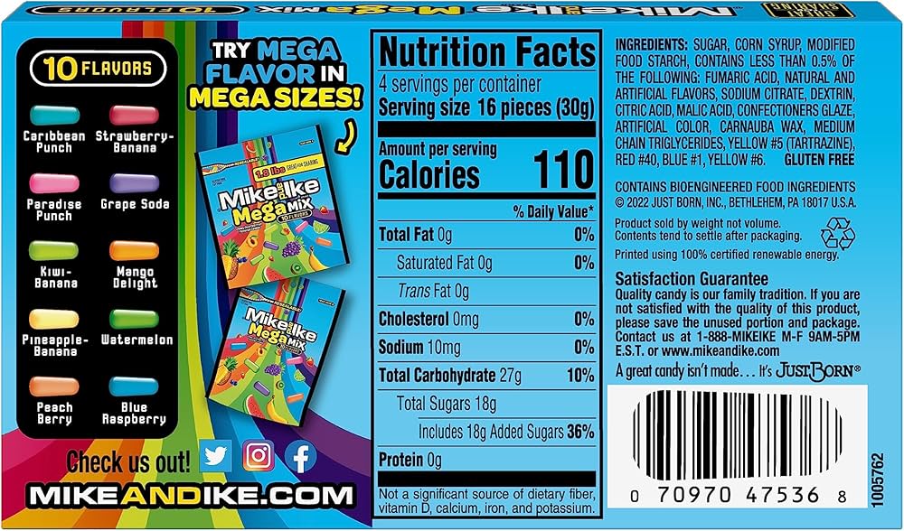 Mike and Ike Mega Mix 120g