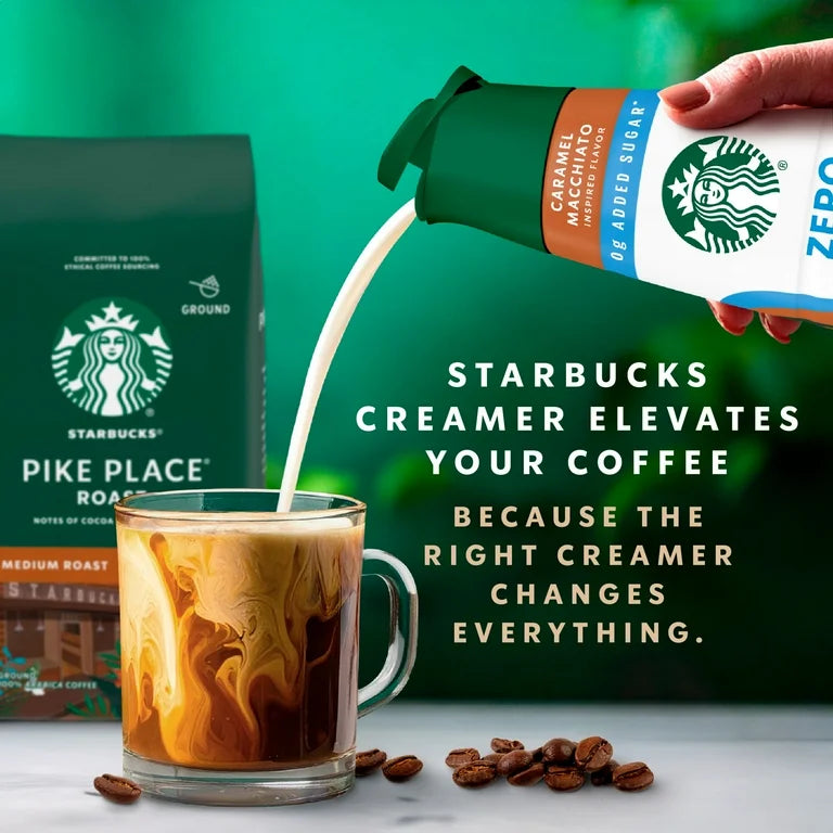 Crema Café Starbucks Creamer Sin Azúcar Caramel Macchiato 828 mL