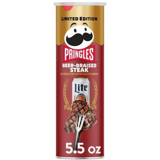 EDICIÓN LIMITADA: Pringles Beer-Braised Steak Miller Lite 155g
