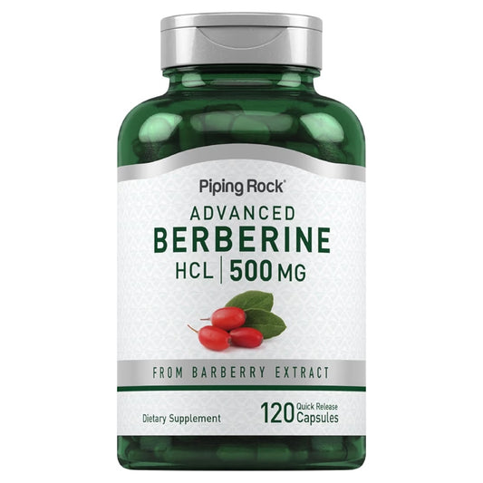BERBERINE: Cápsulas Piping Rock HCL x120 Unidades