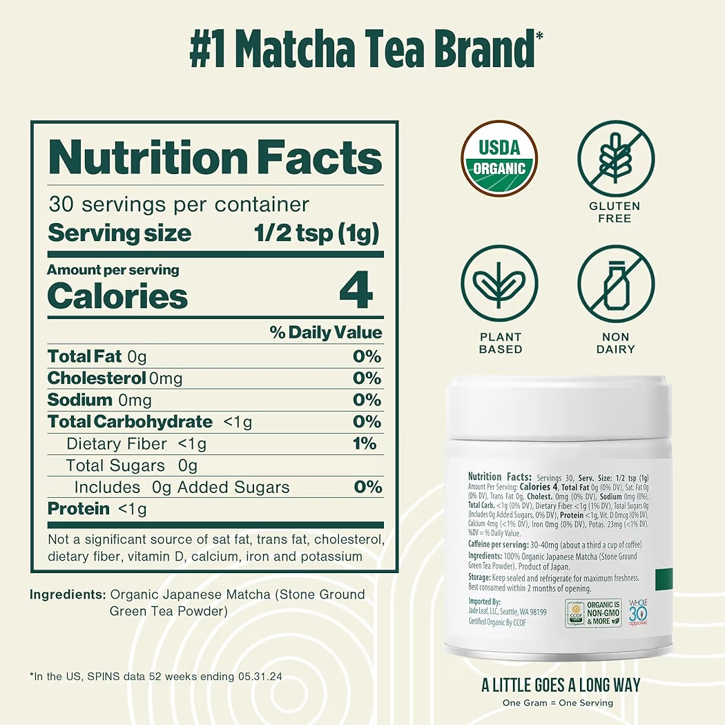 Té Matcha Jade Leaf Organic Ceremonial Teahouse Edition 30g