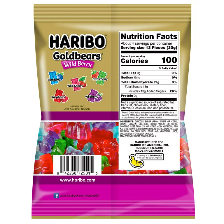 Haribo Goldbears Wild Berry Share Size 113g