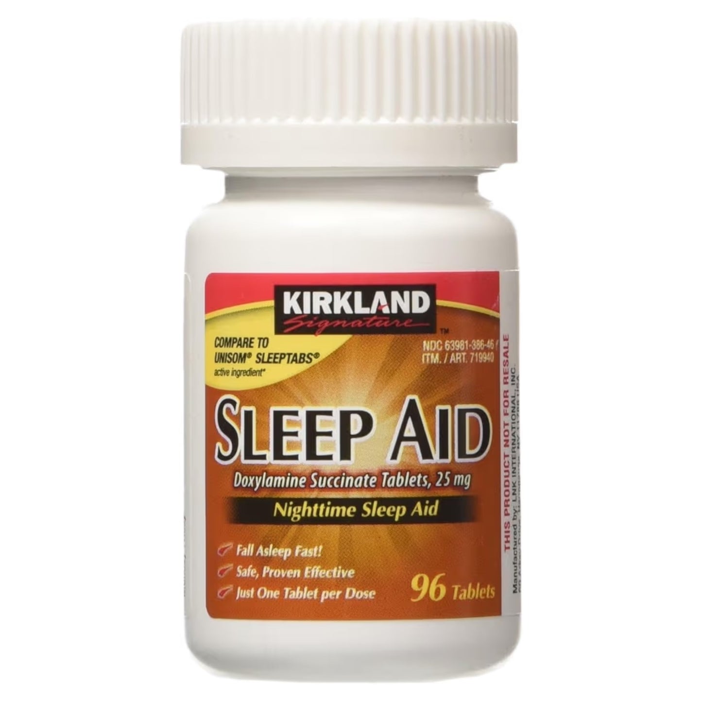 SLEEP AID: Tabletas Kirkland Signature x96 Unidades