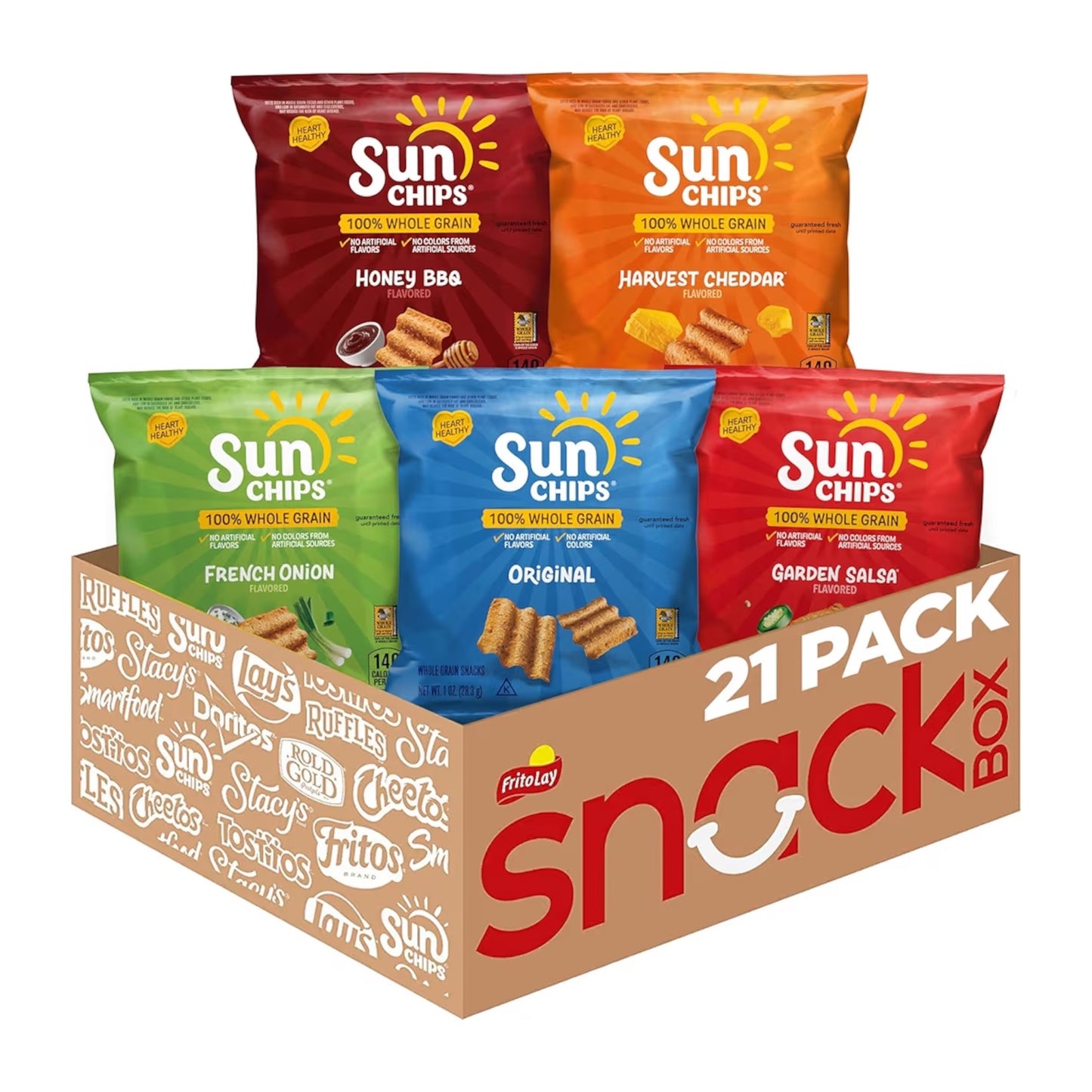 Chips Grano Entero SunChips Caja Surtida x21 Unidades - 23g