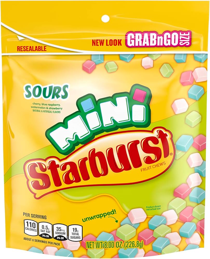 Starburst Minis Ácido Sours Tamaño Grande 226g