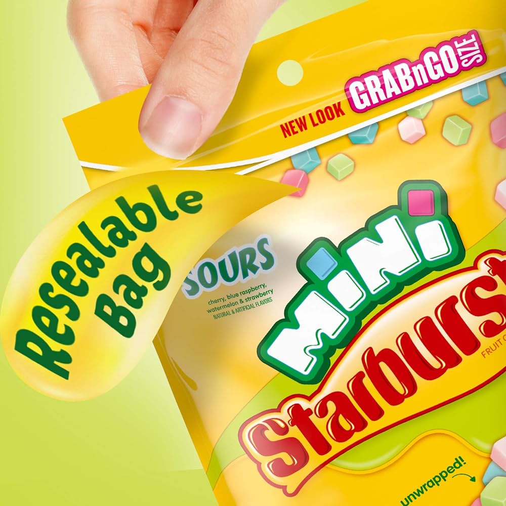 Starburst Minis Ácido Sours Tamaño Grande 226g