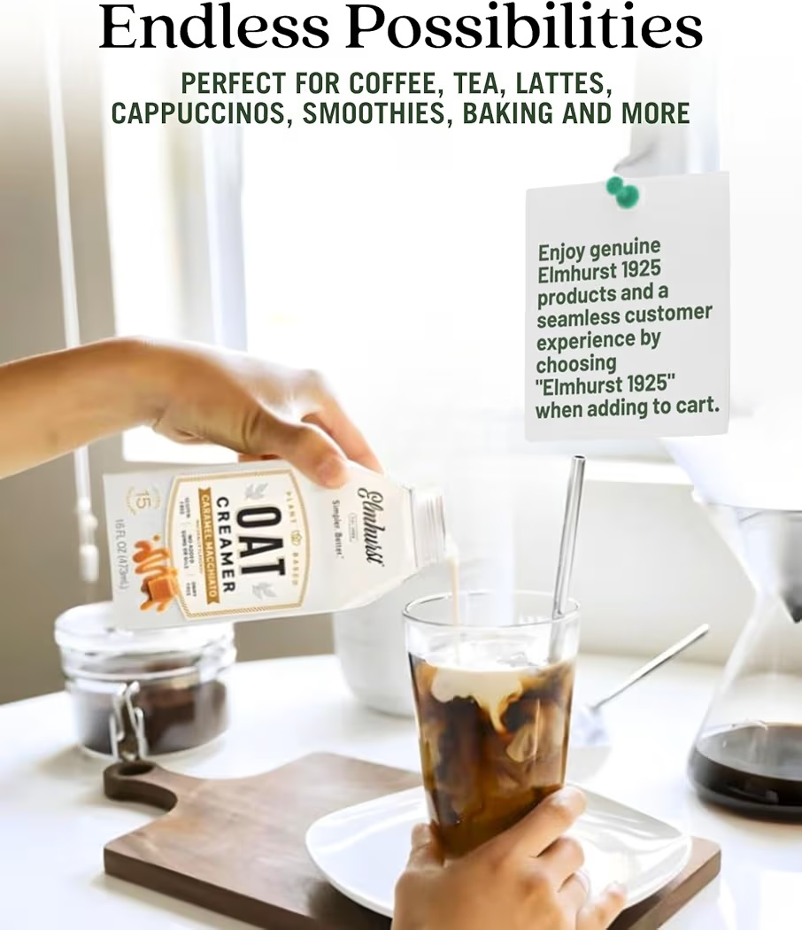 Crema Avena Elmhurst Caramel Macchiato 473 mL