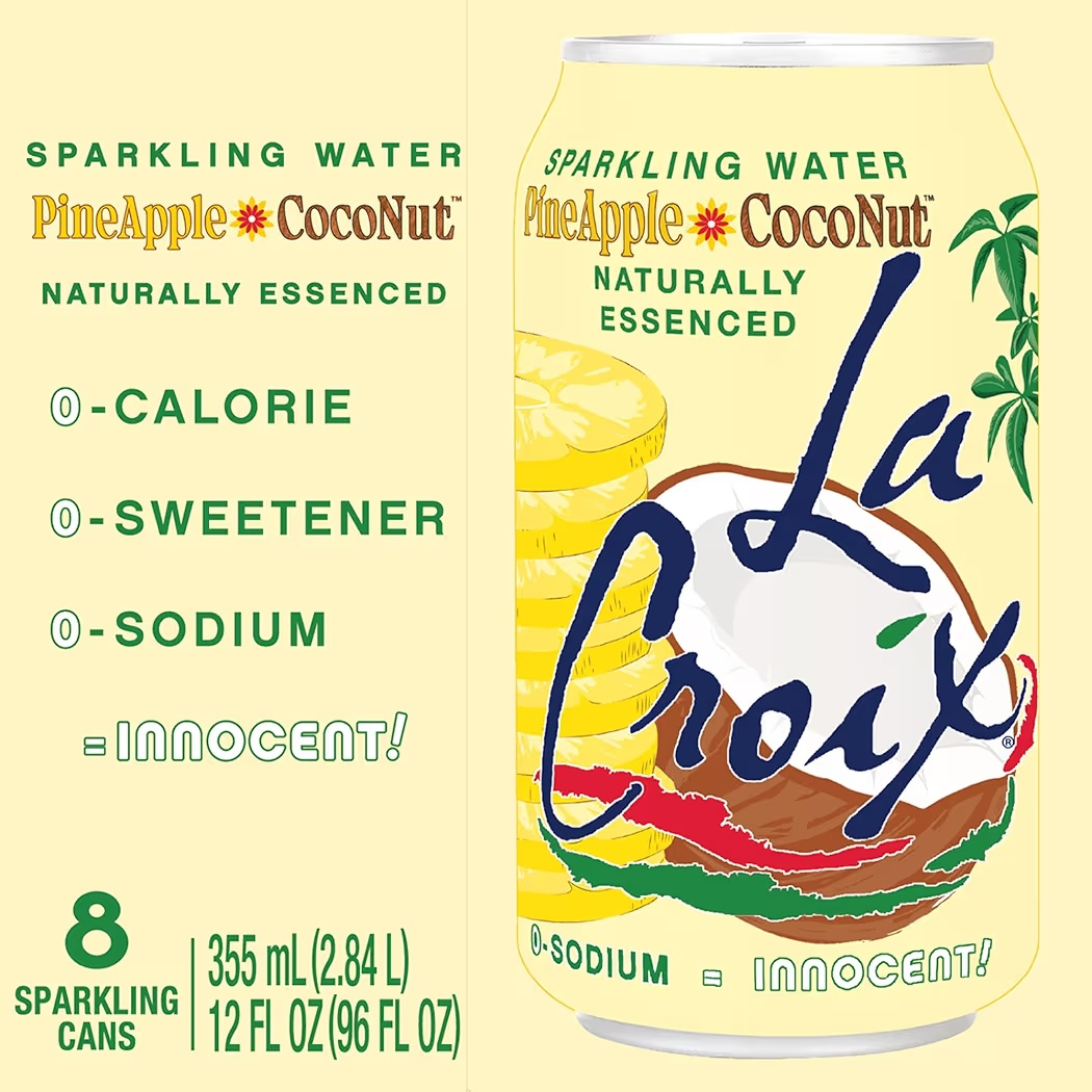 Agua Espumosa La Croix Piña & Coco 355 mL