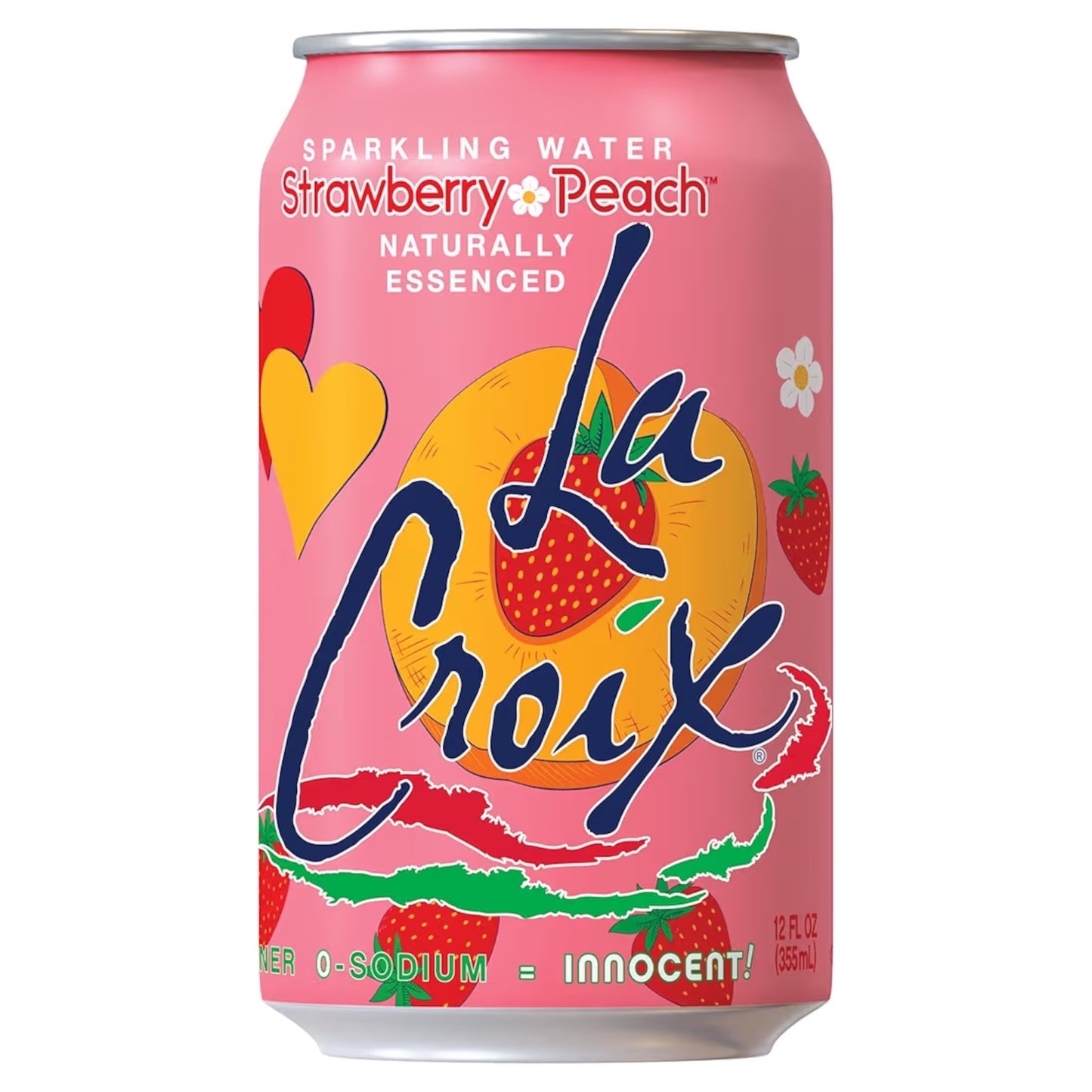 Agua Espumosa La Croix Fresa & Durazno 355 mL