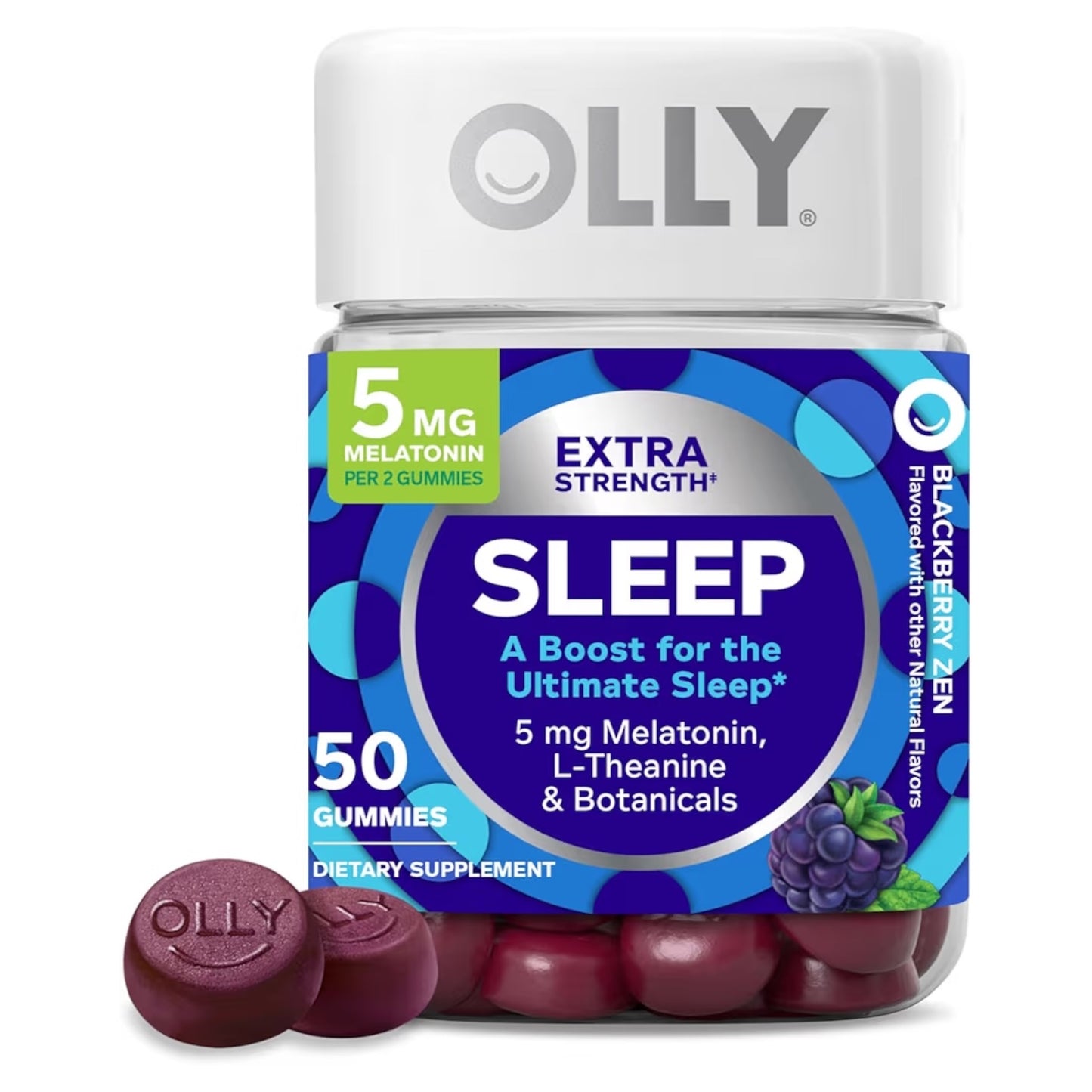 SLEEP: Gomitas Olly Blackberry Zen Extra Fuerte x50 Unidades