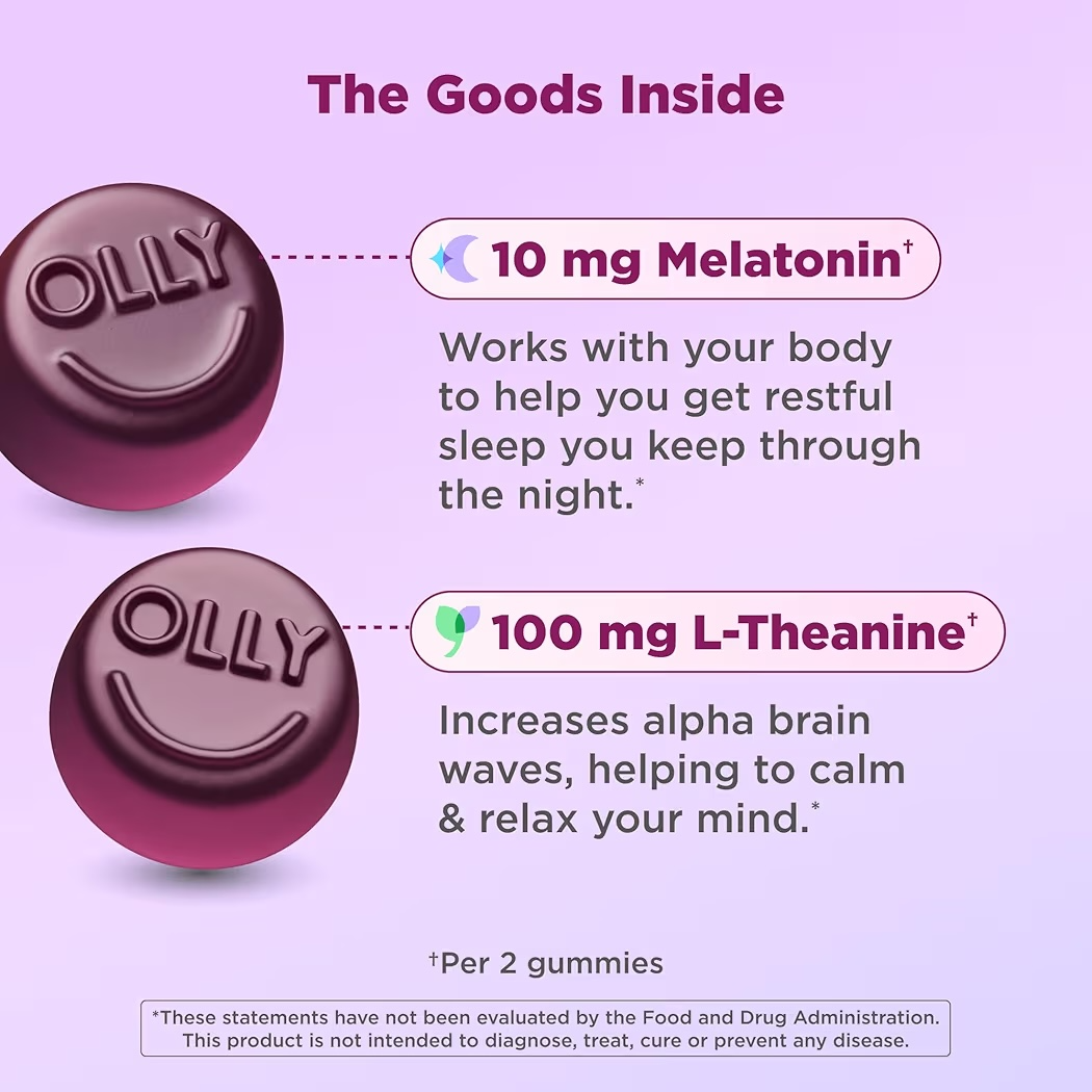 SLEEP: Gomitas Olly Strawberry Sunset Max Strength x70 Unidades