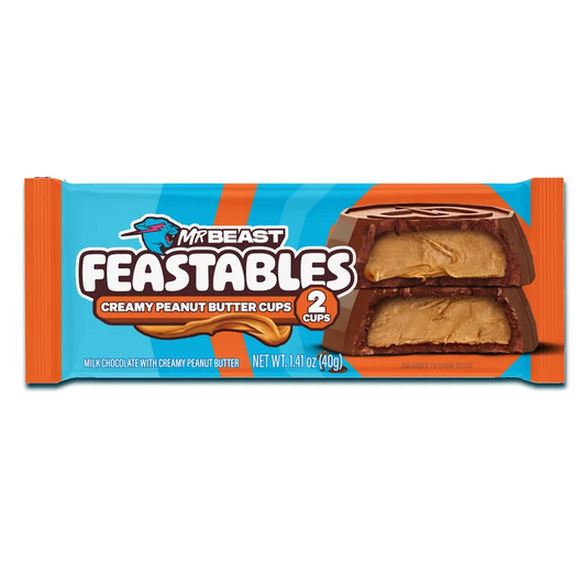 Chocolate Feastables Mr Beast Creamy Peanut Butter Cups x2 - 40g