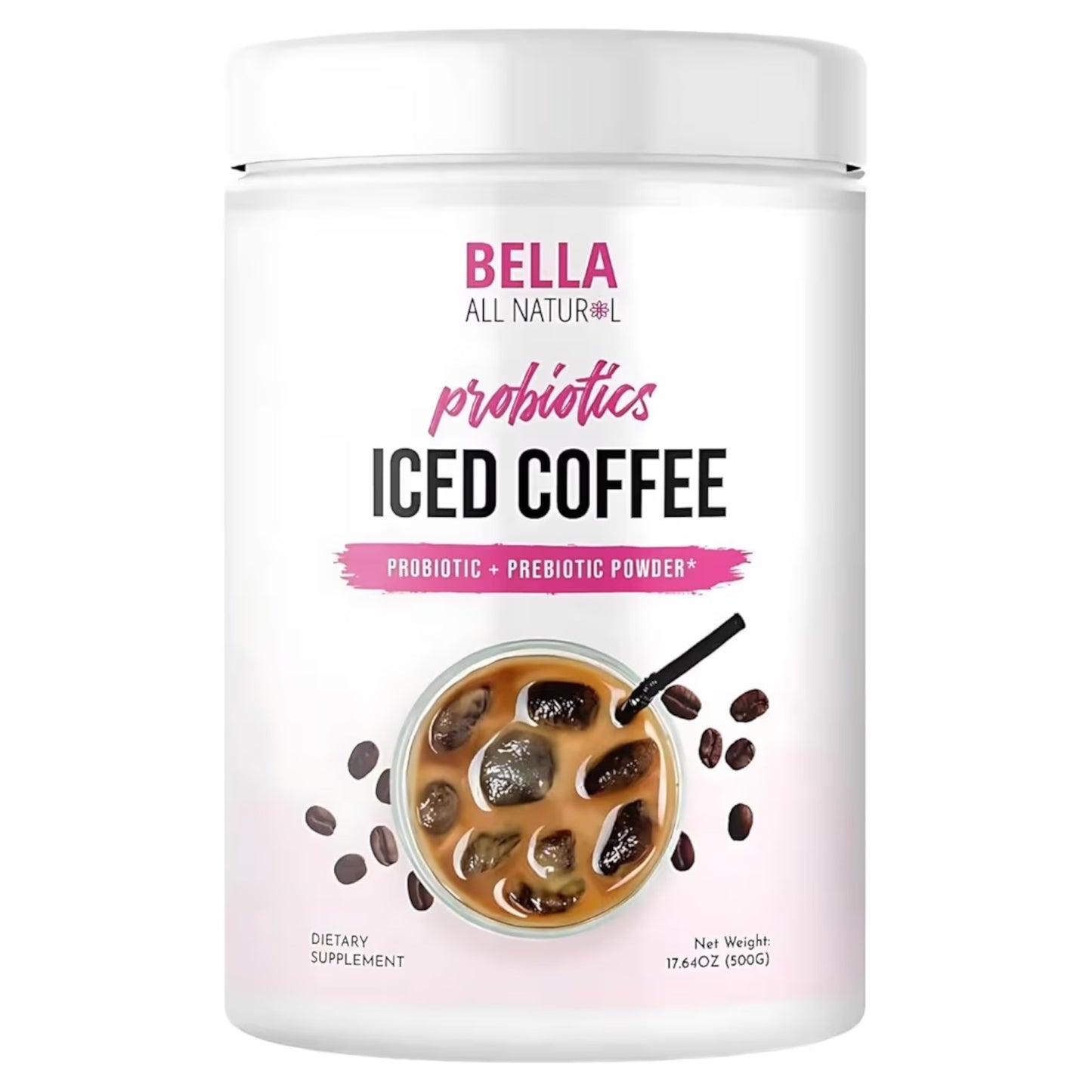 PROBIOTICS: Suplemento Dietético Bella All Natural Iced Coffee 500g