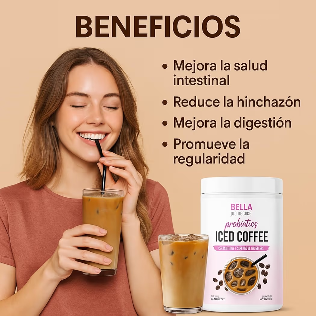 PROBIOTICS: Suplemento Dietético Bella All Natural Iced Coffee 500g