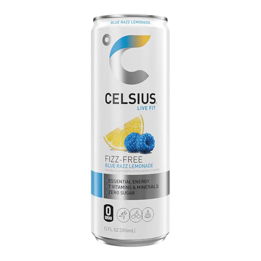 Bebida Energética Celsius Fizz Free Blue Razz Lemonade Sin Azúcar 355 mL