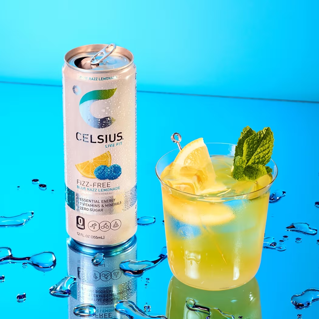 Bebida Energética Celsius Fizz Free Blue Razz Lemonade Sin Azúcar 355 mL