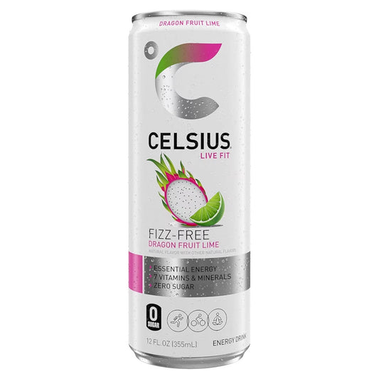 Bebida Energética Celsius Fizz Free Dragon Fruit Lime Sin Azúcar 355 mL