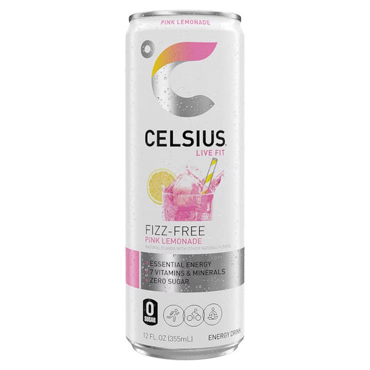 Bebida Energética Celsius Fizz Free Pink Lemonade Sin Azúcar 355 mL