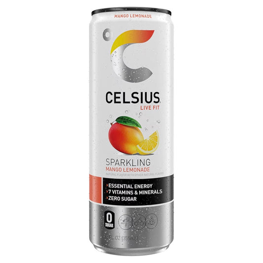 Bebida Energética Celsius Sparkling Mango Lemonade Sin Azúcar 355 mL