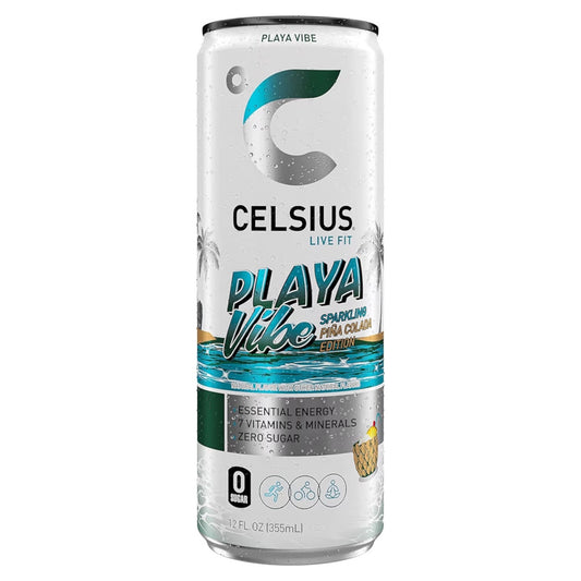 Bebida Energética Celsius Sparkling Piña Colada Playa Vibe Sin Azúcar 355 mL