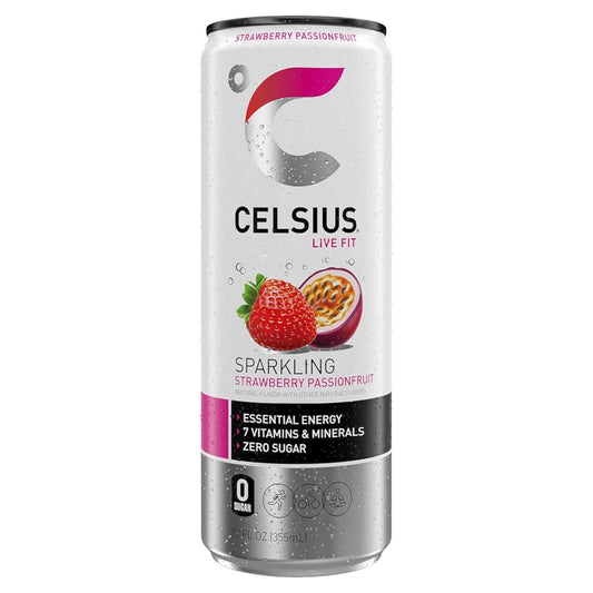 Bebida Energética Celsius Sparkling Fresa & Maracuyá Sin Azúcar 355 mL