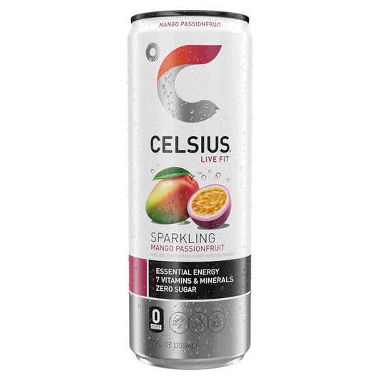 Bebida Energética Celsius Sparkling Mango & Maracuyá Sin Azúcar 355 mL