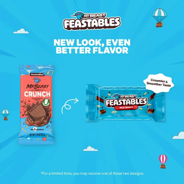 Chocolate Feastables Mr Beast Milk Crunch Tamaño Grande 60g