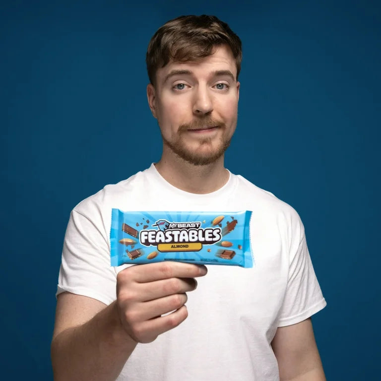 Chocolate Feastables Mr Beast Almendras Tamaño Grande 60g