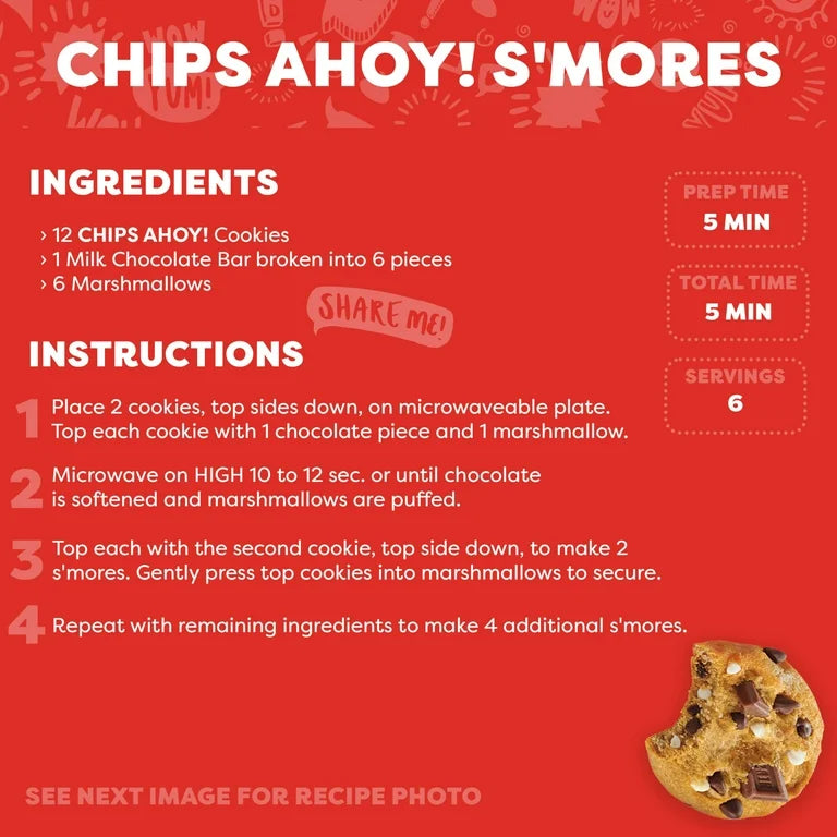 Chips Ahoy! Edición Limitada Hershey’s S’More Tamaño Grande 271g