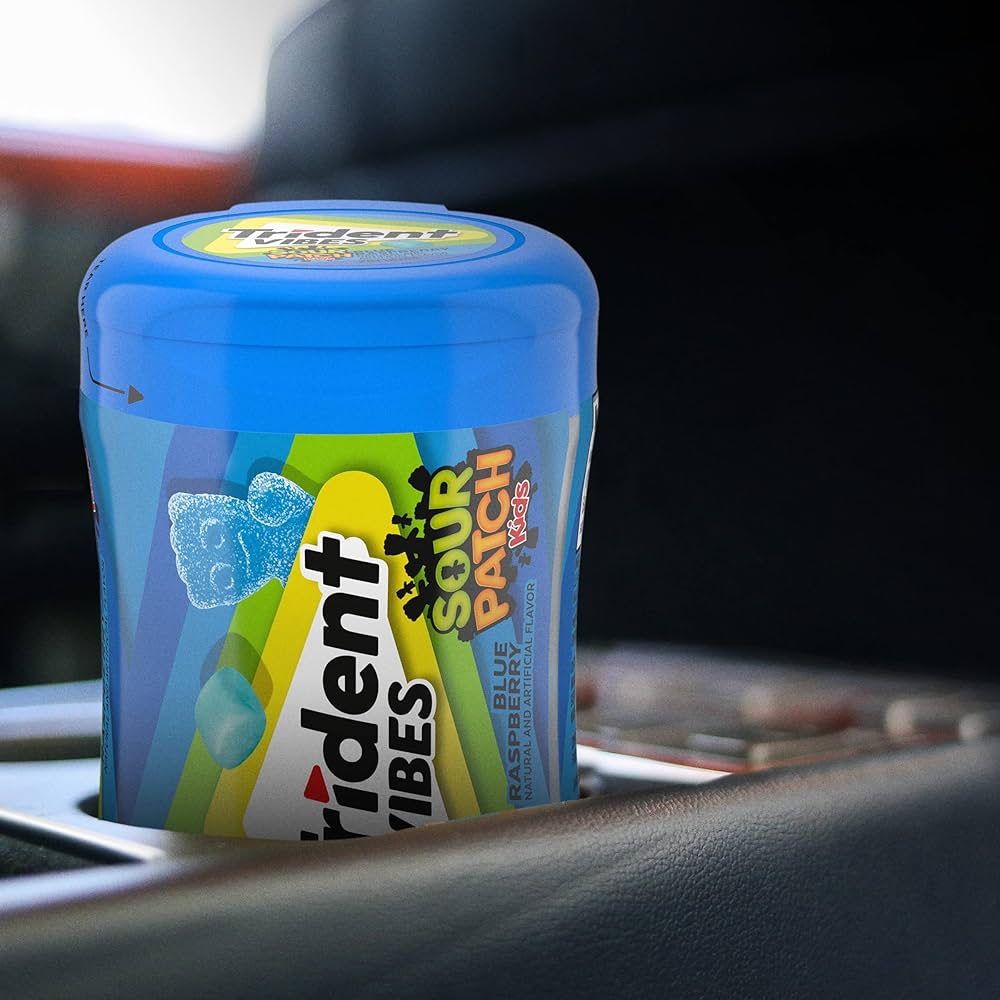 Chicles Trident Sour Patch Mora Azul Blue Raspberry x40 Unidades