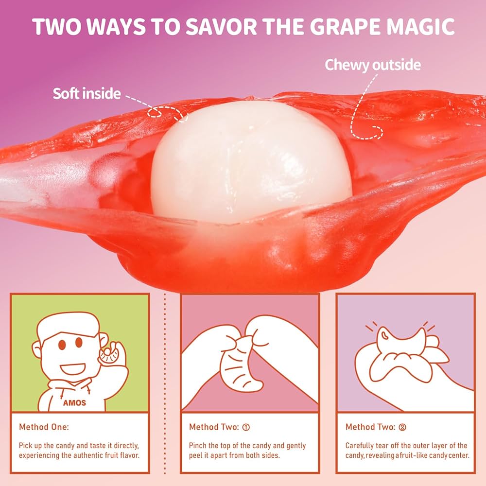 Gomitas de Lychee Pelables Amos Peelerz Tamaño Individual