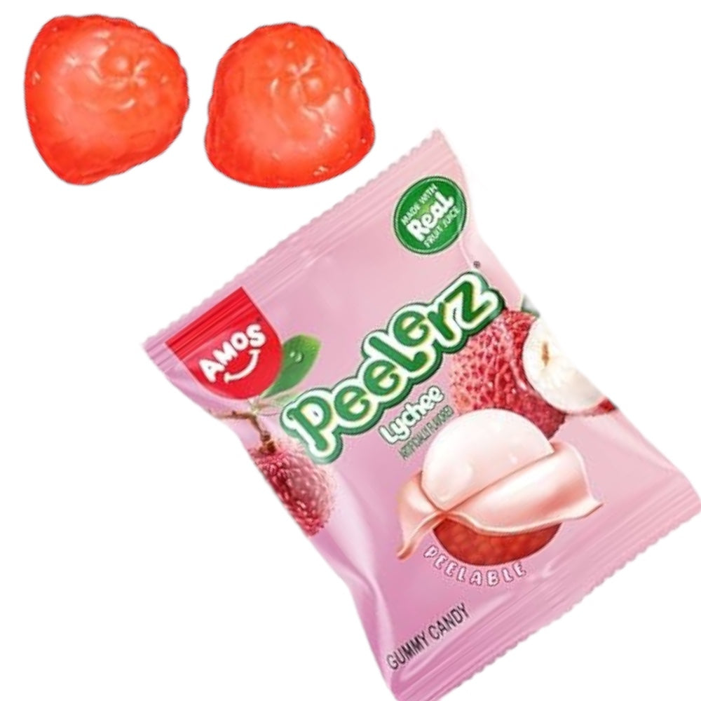 Gomitas de Lychee Pelables Amos Peelerz Tamaño Individual