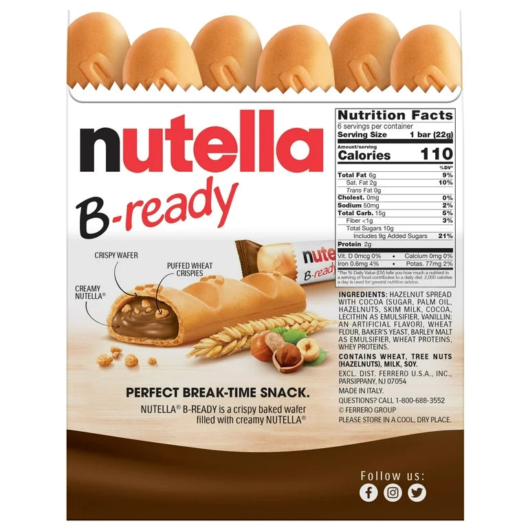 Nutella B-Ready x6 132g