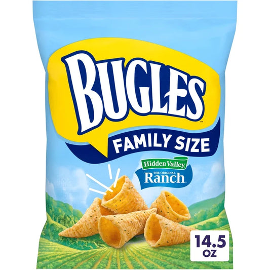 Snacks Crujientes Maíz Bugles Hidden Valley Ranch Tamaño Familiar 411g