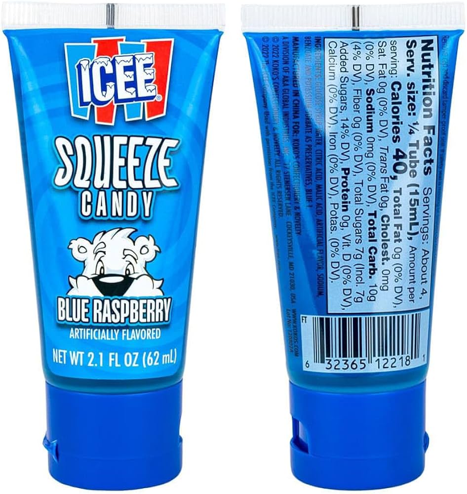 Gel Squeeze Candy Icee Mora Azul