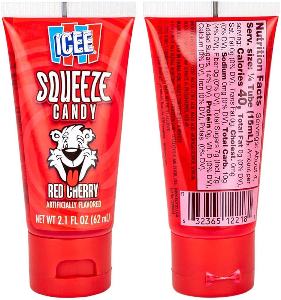 Gel Squeeze Candy Icee Cereza