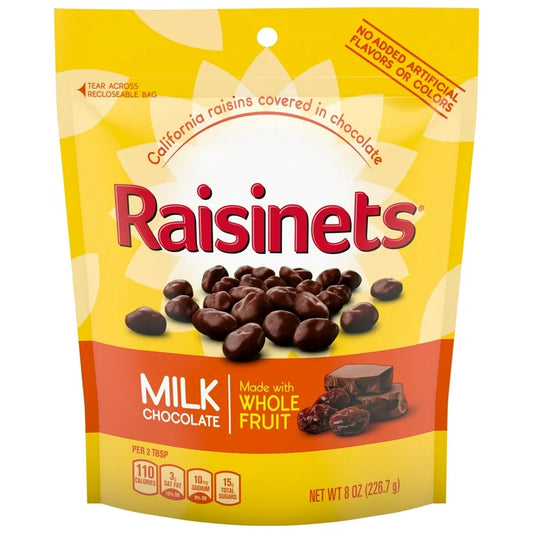 Pasas de California Raisinets Cubiertas Chocolate con Leche Tamaño Grande 226g