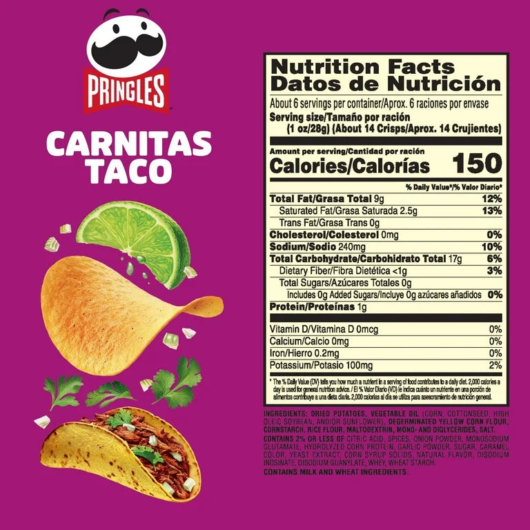 Pringles Carnitas Taco 155g