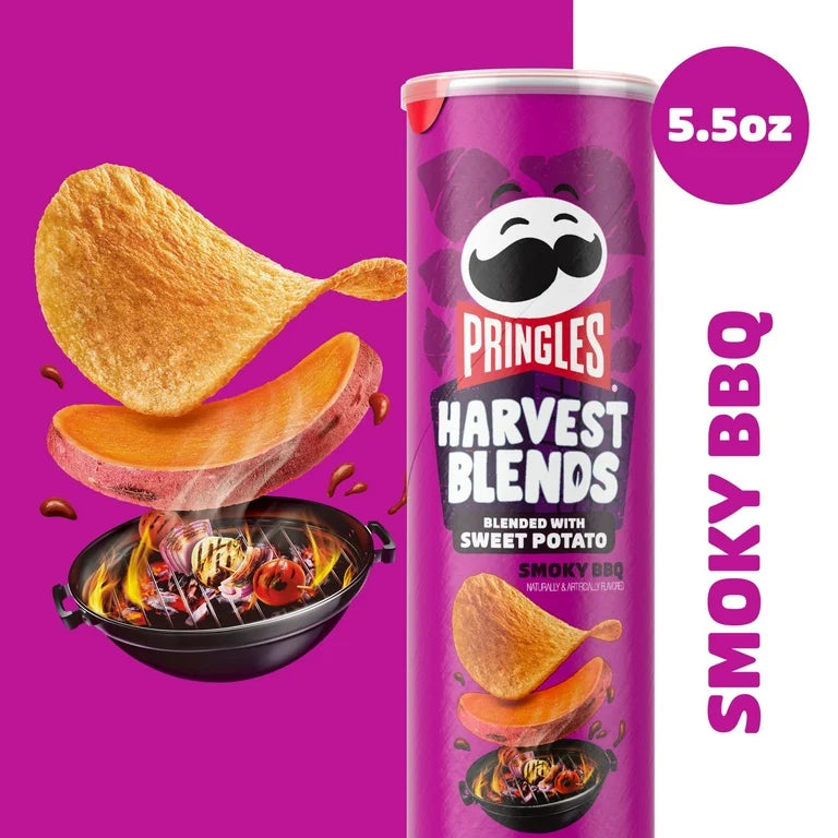 Pringles Smoky BBQ Harvest Blends con Batata 155g