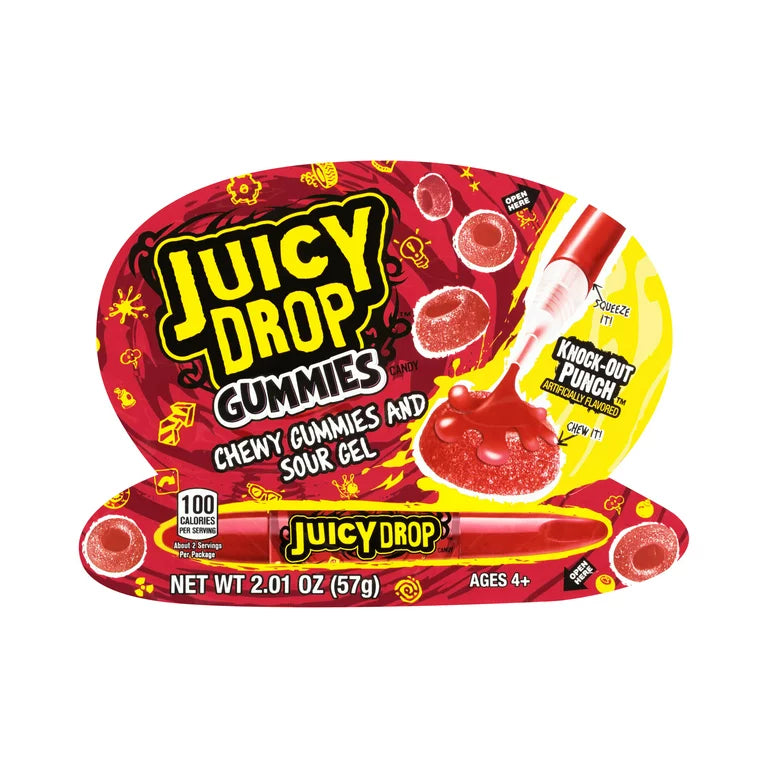 Gomitas Juicy Drop + Lápiz Gel Ácido 57g