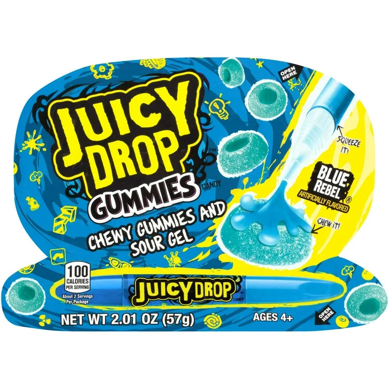 Gomitas Juicy Drop + Lápiz Gel Ácido 57g