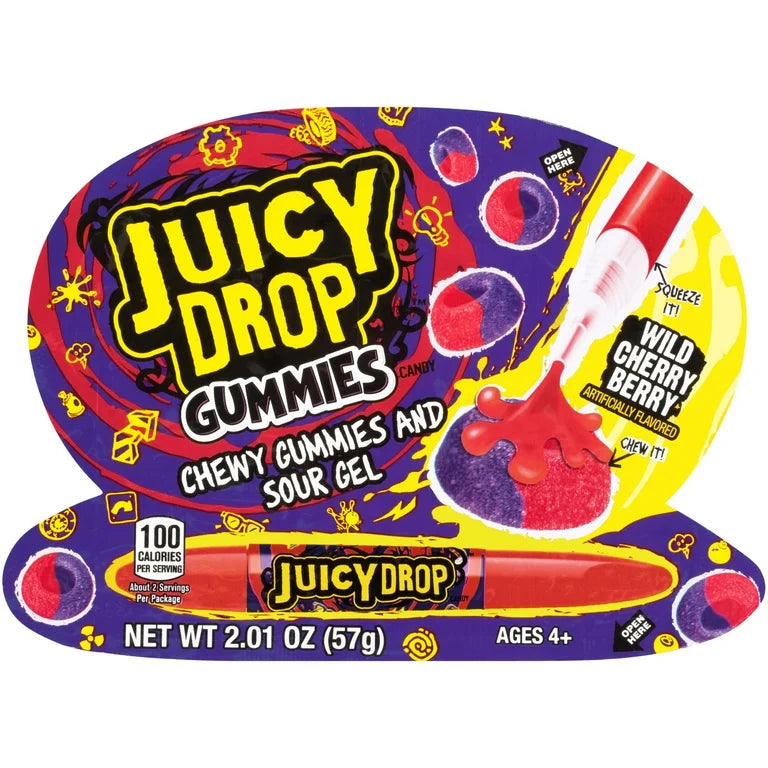 Gomitas Juicy Drop + Lápiz Gel Ácido 57g