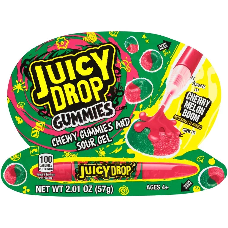 Gomitas Juicy Drop + Lápiz Gel Ácido 57g