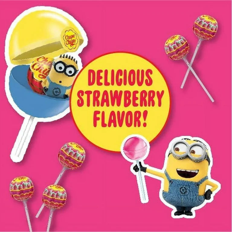 Chupa Chups Lollipop Fresa Minions + Juguete