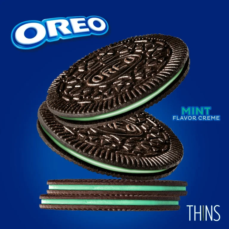 Oreo Thins Menta Tamaño Grande 333g