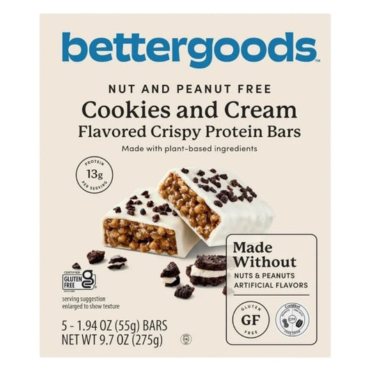 Barras Proteína Bettergoods Cookies and Cream x5 Unidades - 275g - NexoVerse