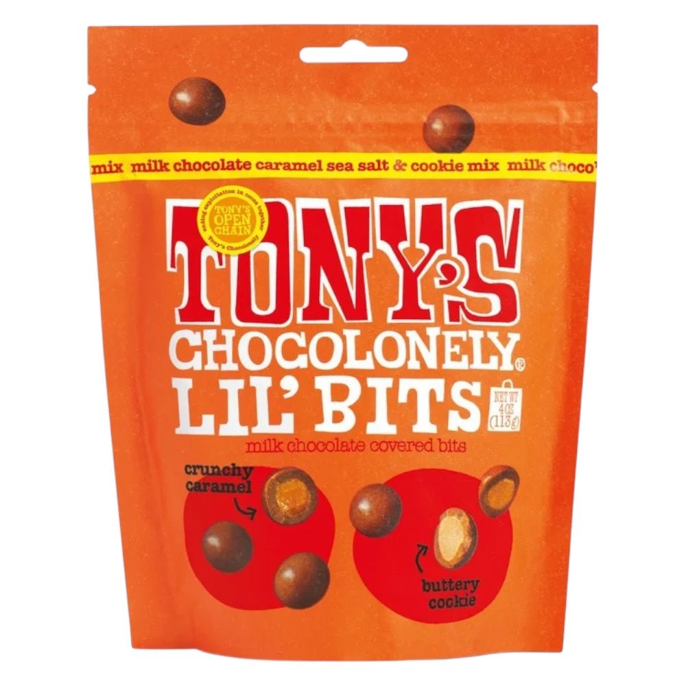 Chocolates Tony’s Chocolonely Lil’ Bits Caramelo Salado & Galletas 113g - NexoVerse