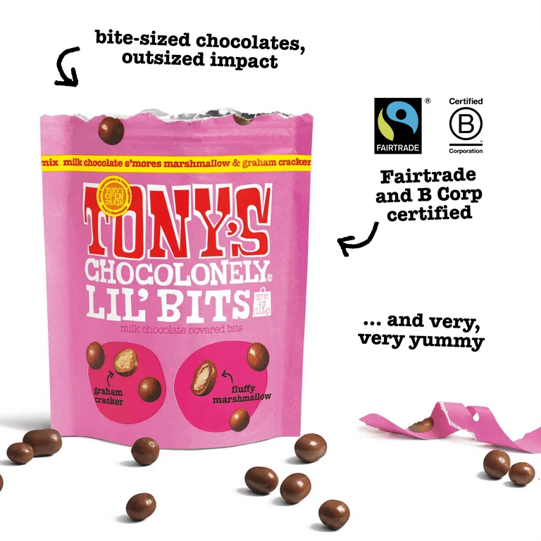 Chocolates Tony’s Chocolonely Lil’ Bits S’Mores 113g - NexoVerse
