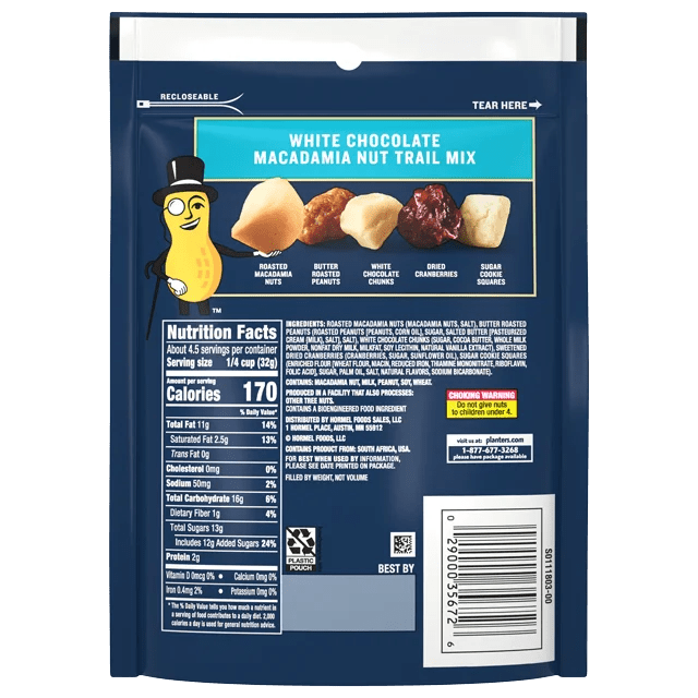 Mezcla Frutos Secos Planters Trail Mix White Chocolate Macadamia Nut 142g - NexoVerse